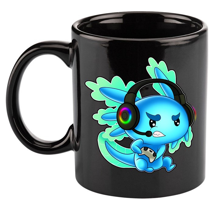 Gamesolotl Gaming Axolotl Clothing   11oz C Handle Ceramic Mug