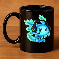 Gamesolotl Gaming Axolotl Clothing   11oz C Handle Ceramic Mug