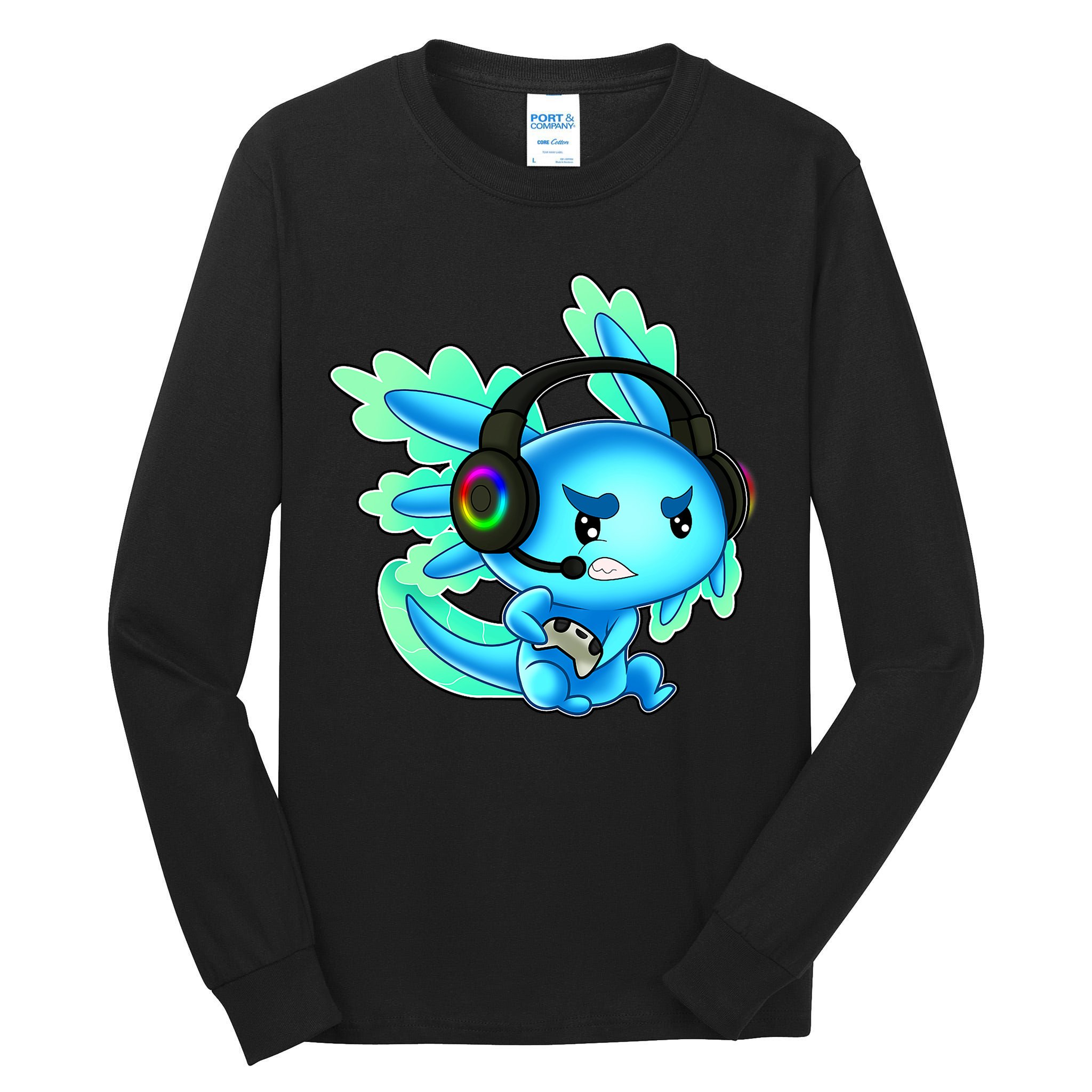 Gamesolotl Gaming Axolotl Clothing   Tall Long Sleeve T-Shirt