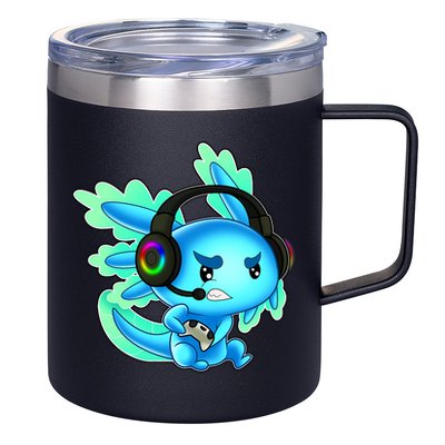 Gamesolotl Gaming Axolotl Clothing   12oz Stainless Steel Coffee Mug
