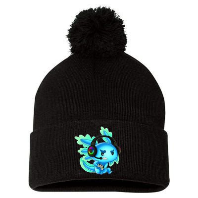 Gamesolotl Gaming Axolotl Clothing   Pom Pom 12in Knit Beanie