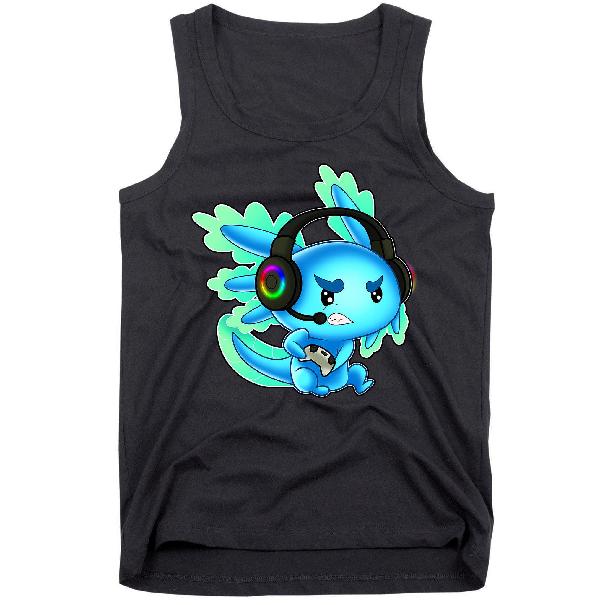 Gamesolotl Gaming Axolotl Clothing   Tank Top