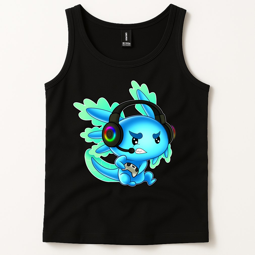 Gamesolotl Gaming Axolotl Clothing   Tank Top