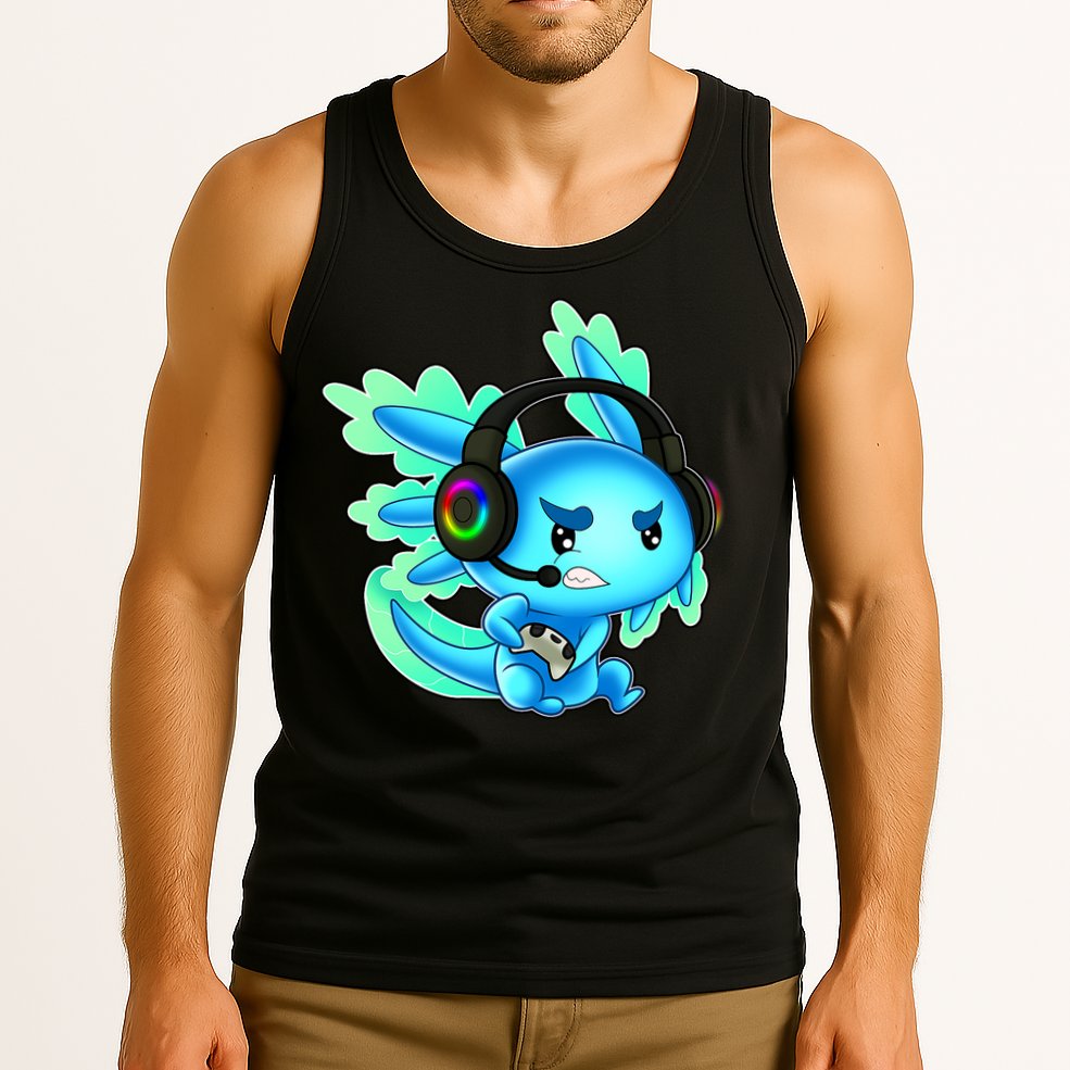 Gamesolotl Gaming Axolotl Clothing   Tank Top