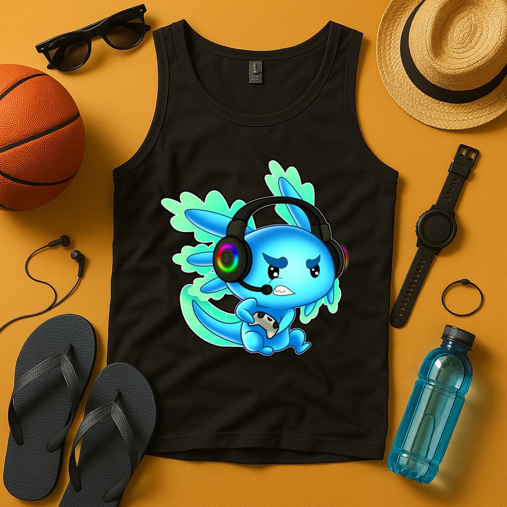 Gamesolotl Gaming Axolotl Clothing   Tank Top