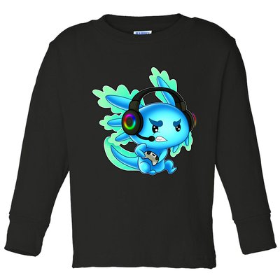 Gamesolotl Gaming Axolotl Clothing   Toddler Long Sleeve Shirt