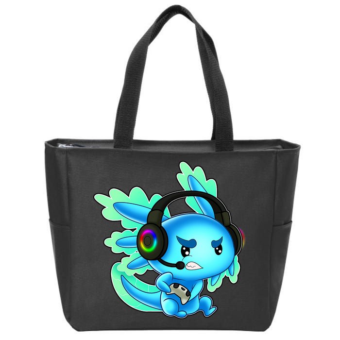 Gamesolotl Gaming Axolotl Clothing   Zip Tote Bag