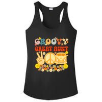 Groovy Great Aunt Retro Matching Family Baby Shower Mother Ladies PosiCharge Competitor Racerback Tank