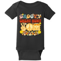 Groovy Great Aunt Retro Matching Family Baby Shower Mother Baby Bodysuit