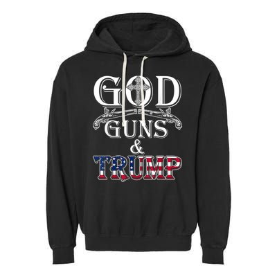 God Guns And Trump 2nd Amendment Garment-Dyed Fleece Hoodie