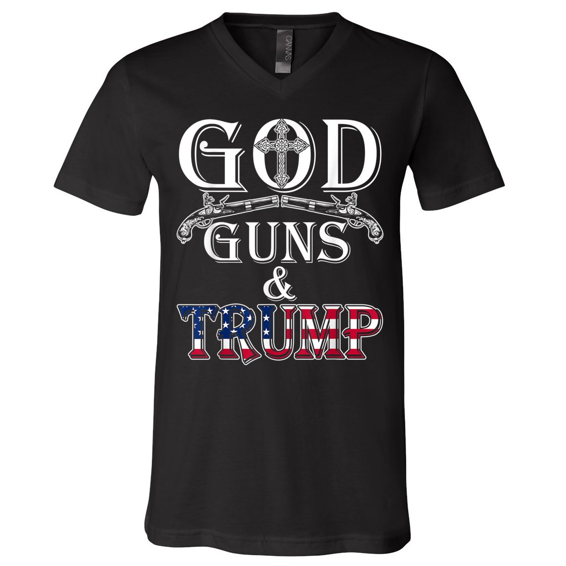 God Guns And Trump 2nd Amendment V-Neck T-Shirt