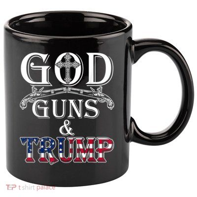 God Guns And Trump 2nd Amendment 11oz C Handle Ceramic Mug