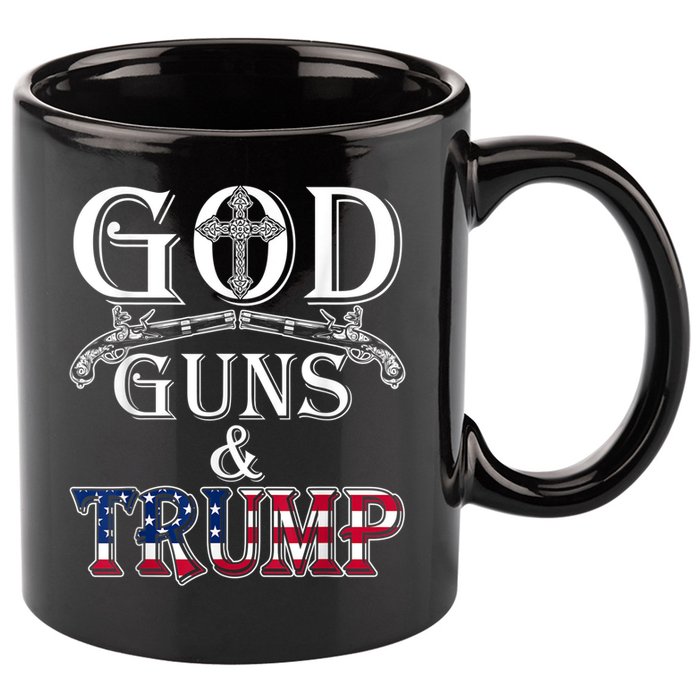 God Guns And Trump 2nd Amendment 11oz C Handle Ceramic Mug