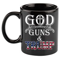 God Guns And Trump 2nd Amendment 11oz C Handle Ceramic Mug