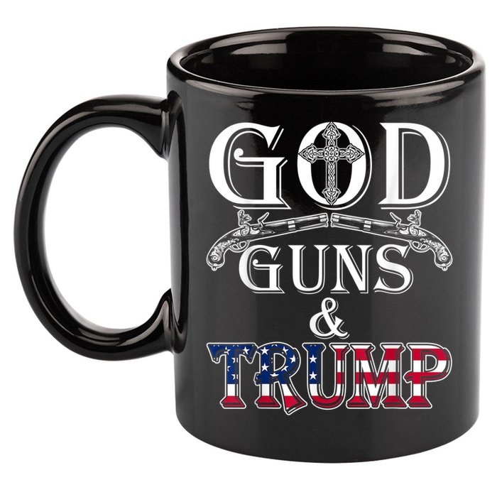 God Guns And Trump 2nd Amendment 11oz C Handle Ceramic Mug