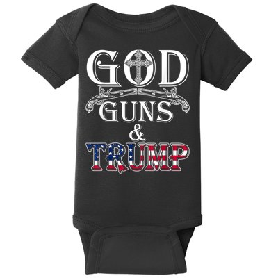 God Guns And Trump 2nd Amendment Baby Bodysuit