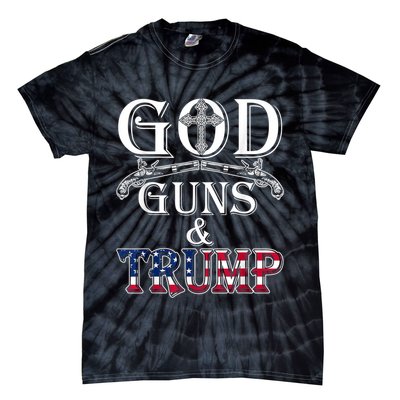 God Guns And Trump 2nd Amendment Tie-Dye T-Shirt