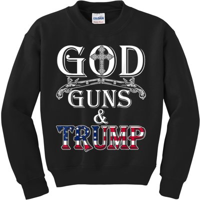 God Guns And Trump 2nd Amendment Kids Sweatshirt