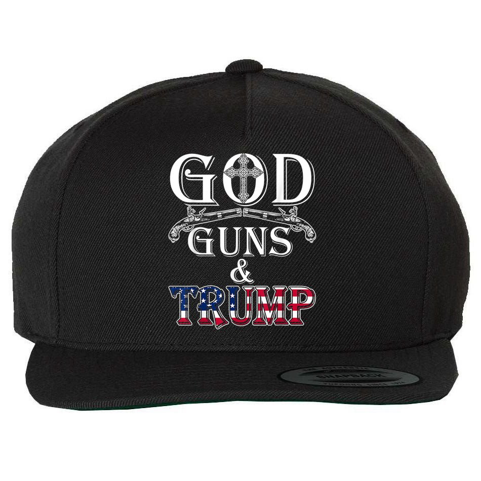 God Guns And Trump 2nd Amendment Wool Snapback Cap