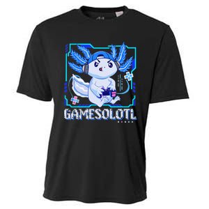 Gamesolotl Gamer Axolotl Video Games Anime Lizard Cooling Performance Crew T-Shirt