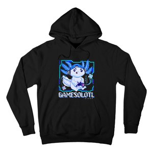 Gamesolotl Gamer Axolotl Video Games Anime Lizard Hoodie