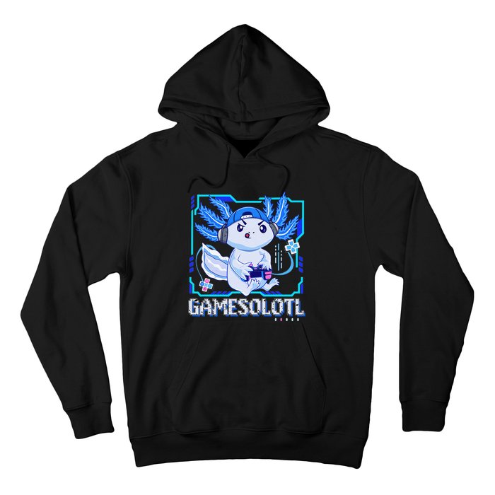 Gamesolotl Gamer Axolotl Video Games Anime Lizard Hoodie