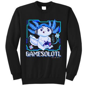 Gamesolotl Gamer Axolotl Video Games Anime Lizard Sweatshirt