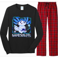 Gamesolotl Gamer Axolotl Video Games Anime Lizard Long Sleeve Pajama Set