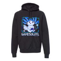 Gamesolotl Gamer Axolotl Video Games Anime Lizard Premium Hoodie