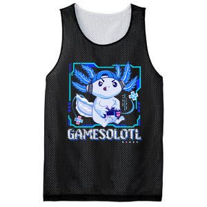 Gamesolotl Gamer Axolotl Video Games Anime Lizard Mesh Reversible Basketball Jersey Tank