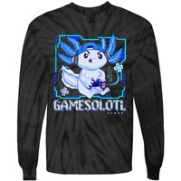 Gamesolotl Gamer Axolotl Video Games Anime Lizard Tie-Dye Long Sleeve Shirt