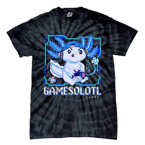 Gamesolotl Gamer Axolotl Video Games Anime Lizard Tie-Dye T-Shirt