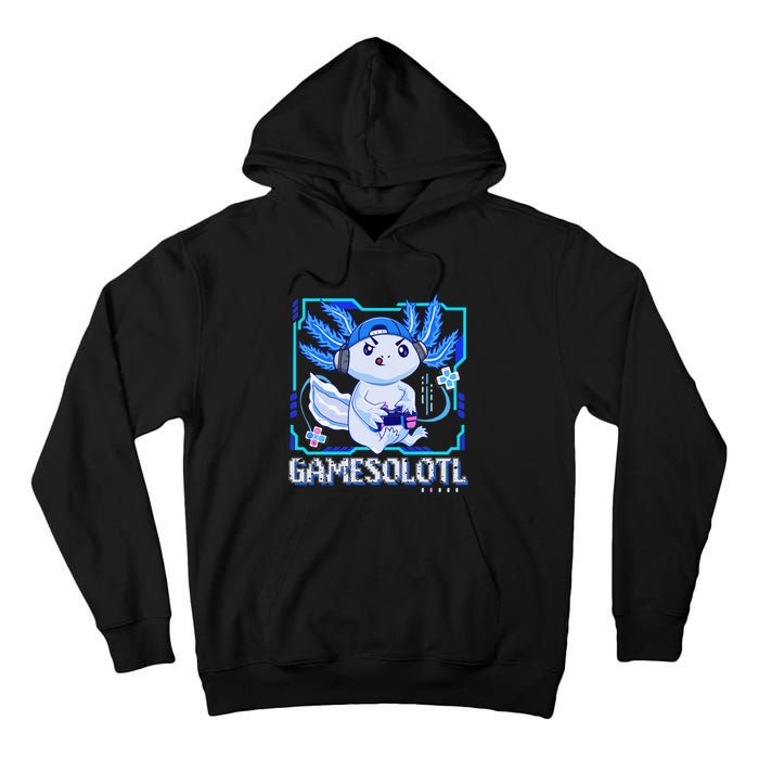 Gamesolotl Gamer Axolotl Video Games Anime Lizard Tall Hoodie