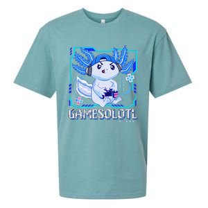 Gamesolotl Gamer Axolotl Video Games Anime Lizard Sueded Cloud Jersey T-Shirt