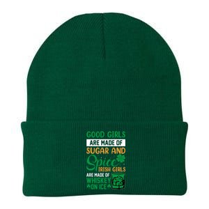 Good Girl Are Made Of Sugar And Spice Irish Girl Are Made Of Whiskey On Ice Knit Cap Winter Beanie