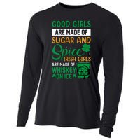 Good Girl Are Made Of Sugar And Spice Irish Girl Are Made Of Whiskey On Ice Cooling Performance Long Sleeve Crew