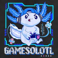 Gamesolotl Gamer Axolotl Boys Video Games Anime Lizard 7 Panel Mesh Trucker Snapback Hat