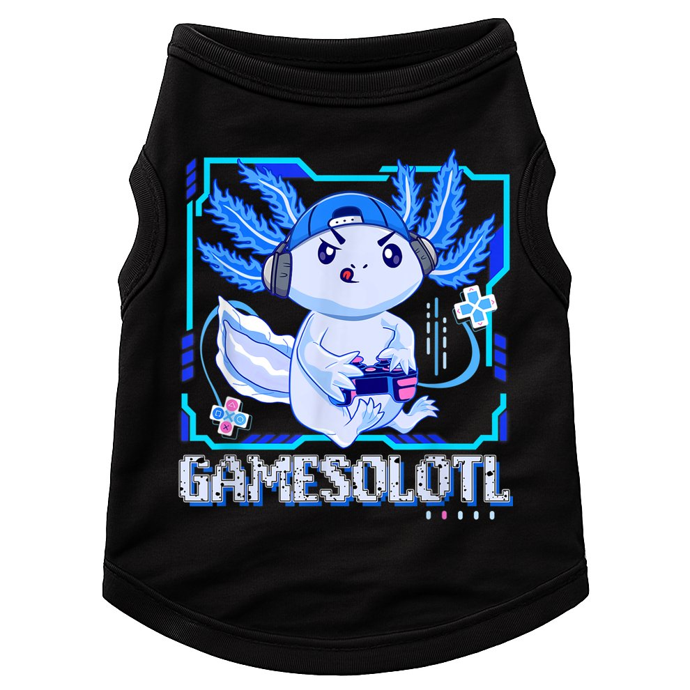 Gamesolotl Gamer Axolotl Boys Video Games Anime Lizard Doggie Tank