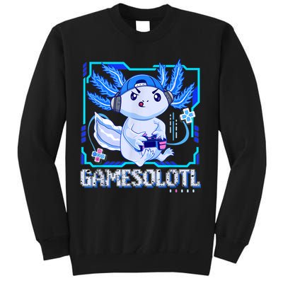 Gamesolotl Gamer Axolotl Boys Video Games Anime Lizard Sweatshirt