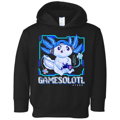 Gamesolotl Gamer Axolotl Boys Video Games Anime Lizard Toddler Hoodie