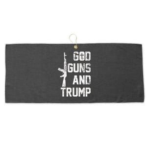 God Guns And Trump Gift For Donald Trump Supporters On PresidentS Day Large Microfiber Waffle Golf Towel