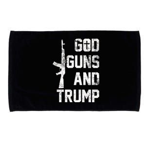 God Guns And Trump Gift For Donald Trump Supporters On PresidentS Day Microfiber Hand Towel