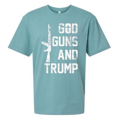 God Guns And Trump Gift For Donald Trump Supporters On PresidentS Day Sueded Cloud Jersey T-Shirt