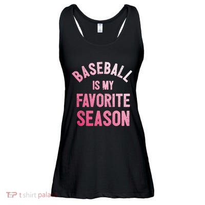 Great Gift Baseball Is My Favorite Season Ladies Essential Flowy Tank
