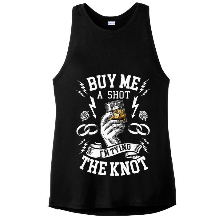 Groom Groomsmen Bachelor Party Funny Shot Drinking Ladies PosiCharge Tri-Blend Wicking Tank