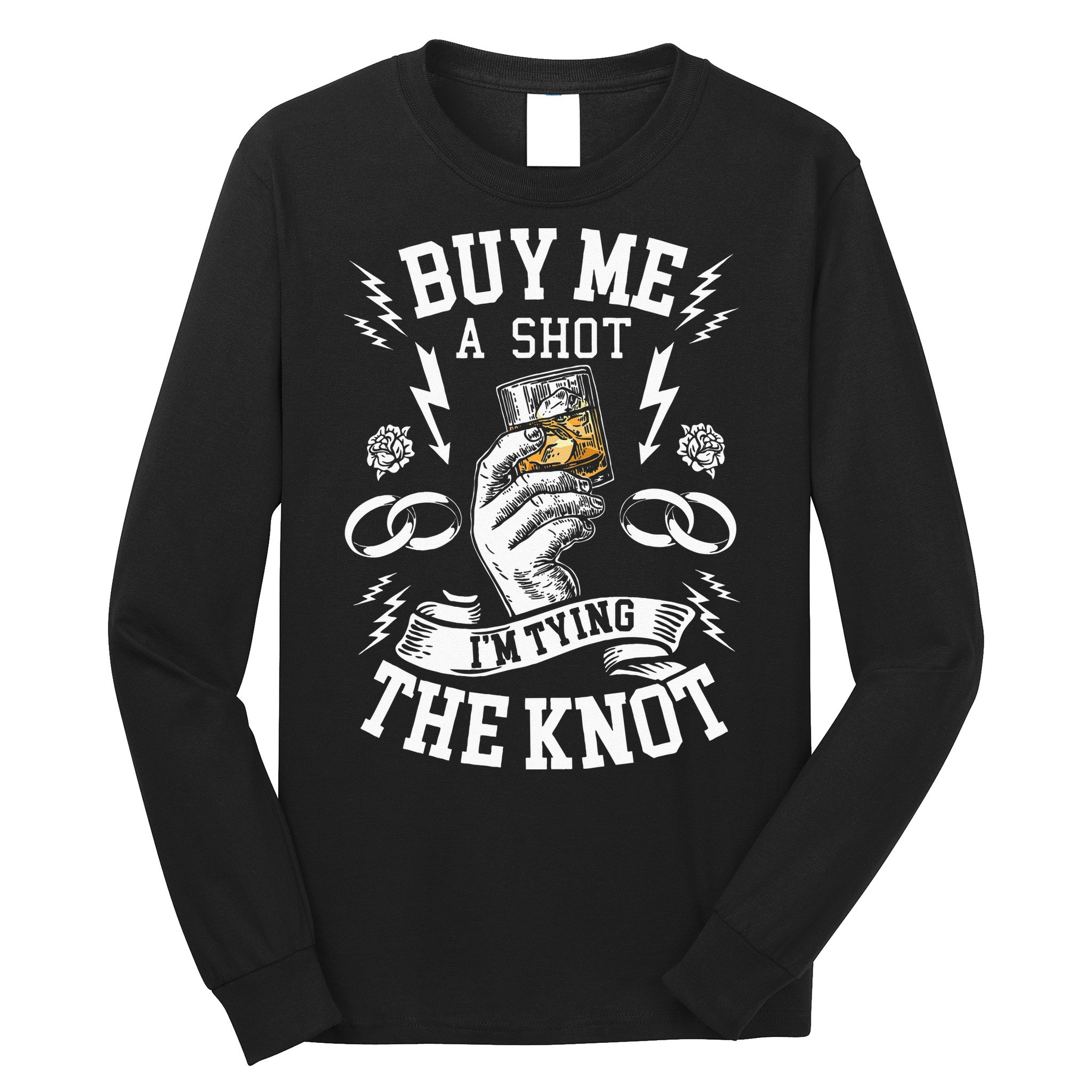 Groom Groomsmen Bachelor Party Funny Shot Drinking Long Sleeve Shirt