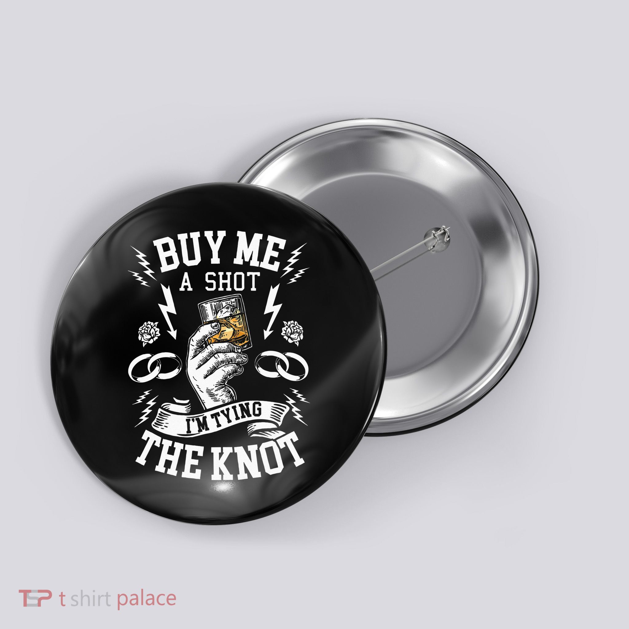 Groom Groomsmen Bachelor Party Funny Shot Drinking Button