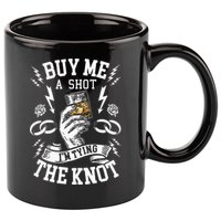 Groom Groomsmen Bachelor Party Funny Shot Drinking 11oz C Handle Ceramic Mug