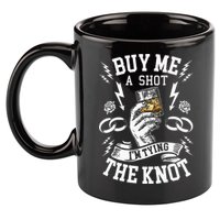 Groom Groomsmen Bachelor Party Funny Shot Drinking 11oz C Handle Ceramic Mug
