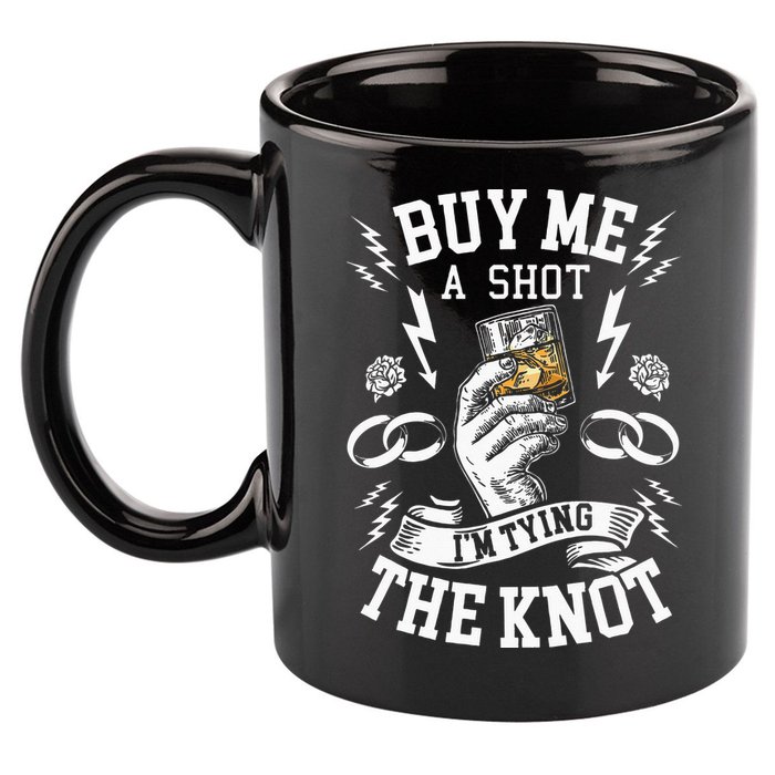 Groom Groomsmen Bachelor Party Funny Shot Drinking 11oz C Handle Ceramic Mug